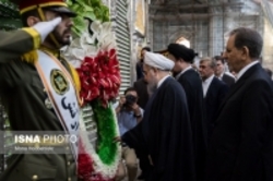 تجدید میثاق رئیس‌جمهور و اعضای دولت با آرمان‌های امام(ره) و شهیدان